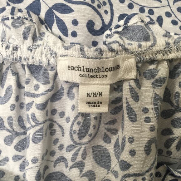 Beachlunchlounge Blue and Purple Blouse with Elegant Design - Picture 8 of 8